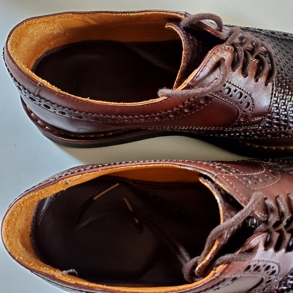 BELVEDERE Luis Brown Leather Brazil Wingtip Dress Shoes XL Extra Light Men 8.5 M main image 4